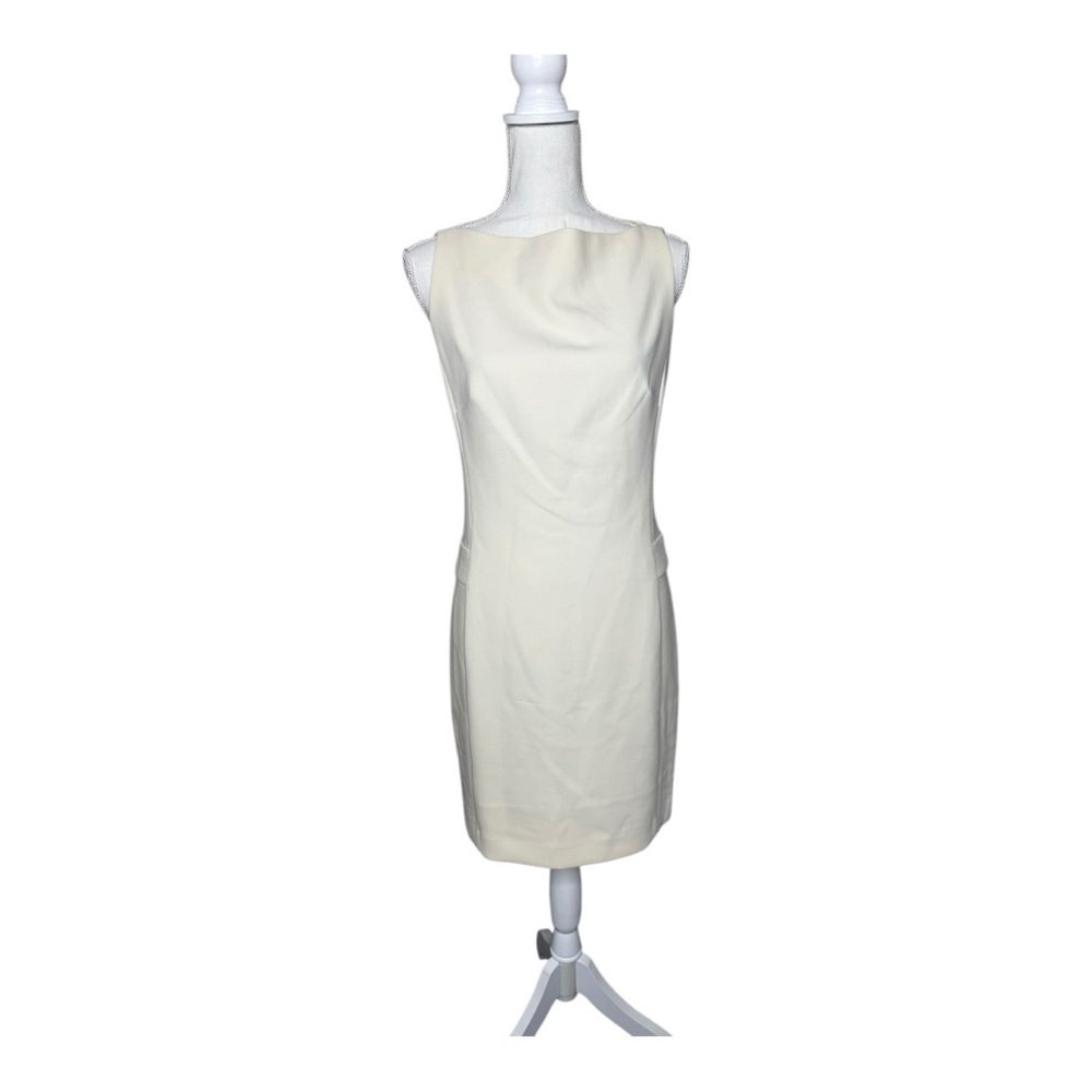 Ralph Lauren Black Label Ivory Sleeveless Dress. Size 6